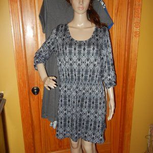 Southwest Aztec Casual Date Tunic Dress sz XXL/19 (wd32)
